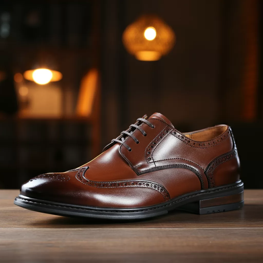 brown leather shoes
