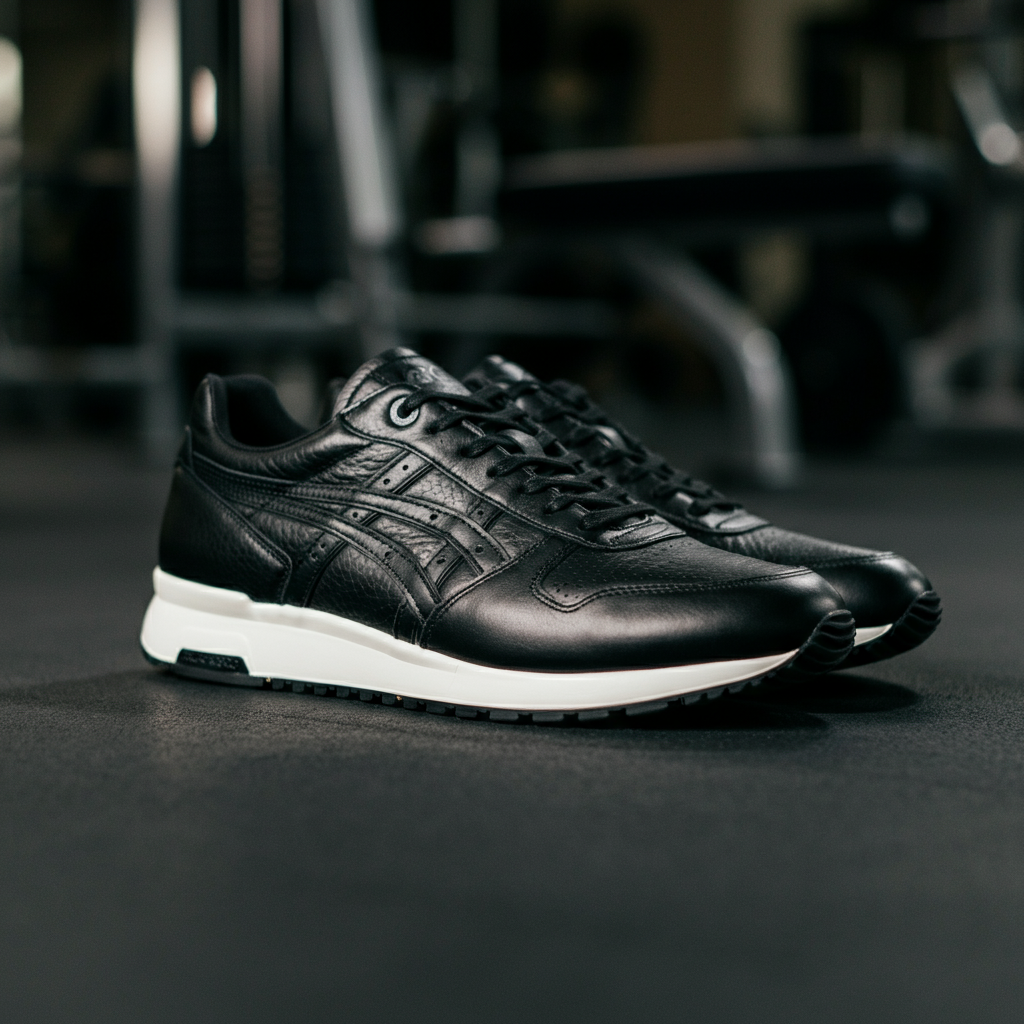 leather athletic shoes
