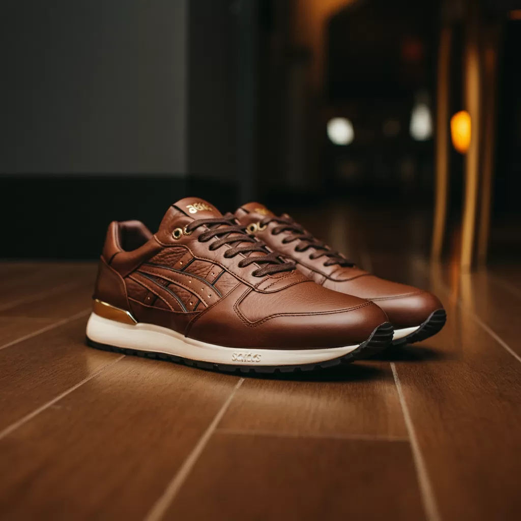 leather athletic shoes