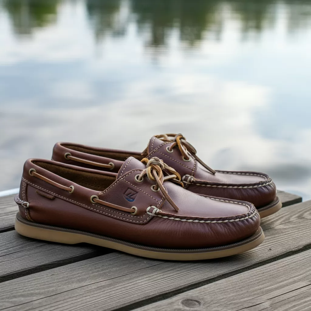 leather boat shoes
