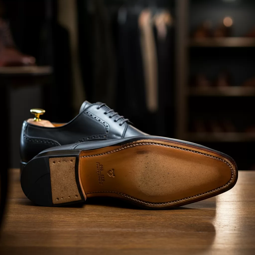 leather bottom shoes.
