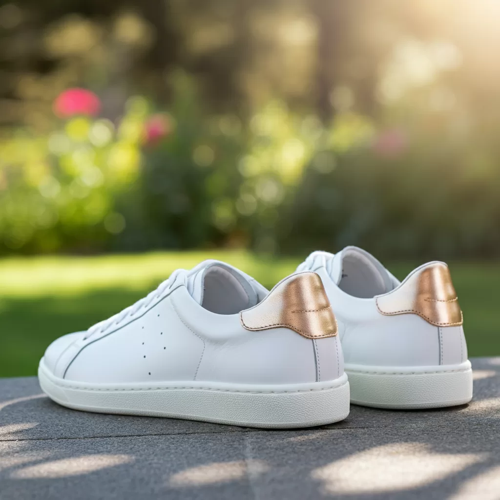 white leather tennis shoes for women.
